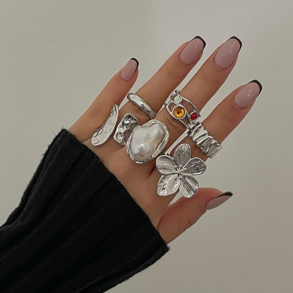 6pcs chunky ring set